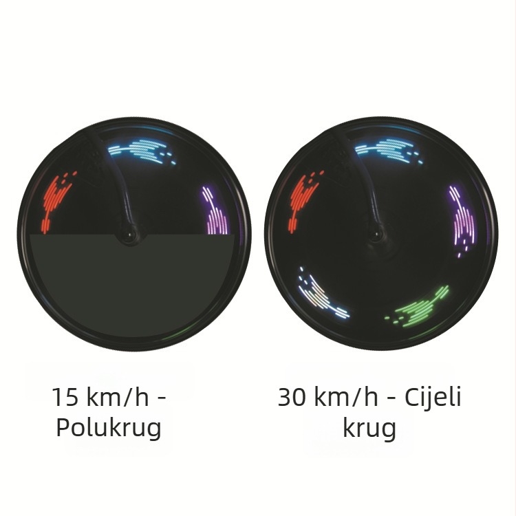 Svjetlo za špice bicikla | uzorak 30 slika | AAA baterija | prilagodba: Da