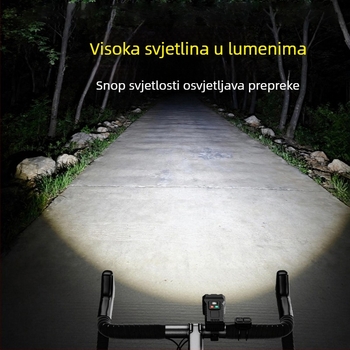 Prednje svjetlo bicikla za vanjsku upotrebu, visoka svjetlost, USB-C punjenje, za noćnu vožnju