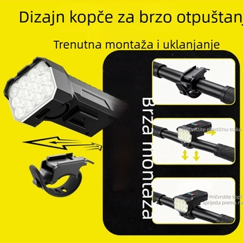 Prednje svjetlo bicikla za vanjsku upotrebu, visoka svjetlost, USB-C punjenje, za noćnu vožnju