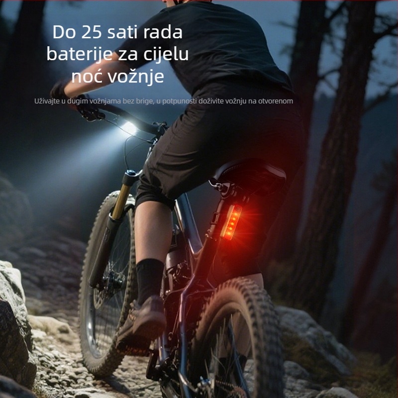 Stražnja svjetiljka za bicikl, USB punjiva, za noćnu vožnju na planinskim i cestnim biciklima