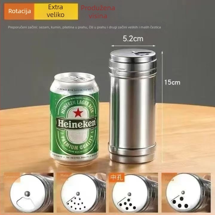 Okretna posuda za začine u kuhinji, spremnik čvrstih začina, dozator soli i začina, moderni minimalistički dizajn, premium kvaliteta