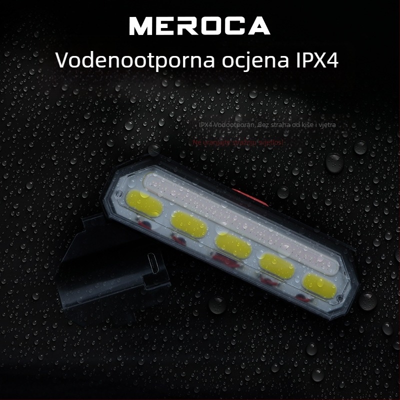 MEROCA stražnja svjetiljka za bicikl s pametnim bežičnim daljinskim upravljanjem, pokazivači smjera, upozoravajuće svjetlo, USB punjenje
