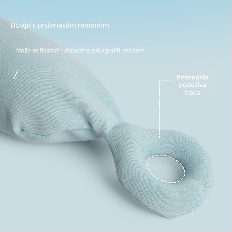 Jastuk za putovanje u obliku U s remenom (Punjenje: poliesterska vlakna; Jezgro jastuka: pleteni materijal; Stil: moderni minimalistički; Težina: do 0,5 kg)