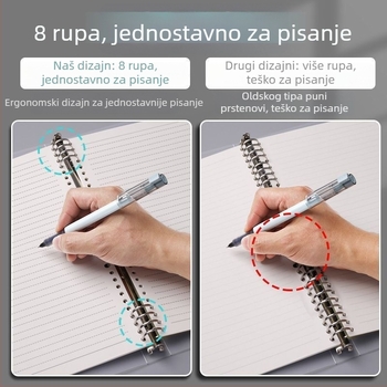 Kućište za bilježnicu s mrežom, odvojivi poklopac, PP plastične unutarnje stranice, model JYB, Xing Xing Style, 180 listova