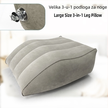 Napuhljivi jastuk za podizanje noge - podrška za stopalo i donji dio noge, PVC flokiranje površina, debljina 0.45 mm, težina 0.5 kg, prilagodljiva podrška