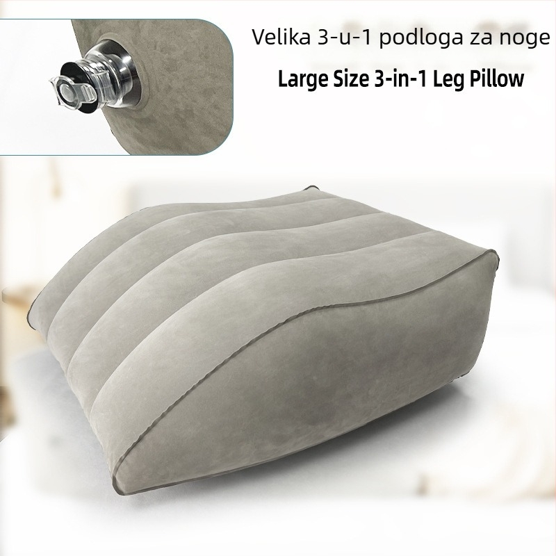 Napuhljivi jastuk za podizanje noge - podrška za stopalo i donji dio noge, PVC flokiranje površina, debljina 0.45 mm, težina 0.5 kg, prilagodljiva podrška