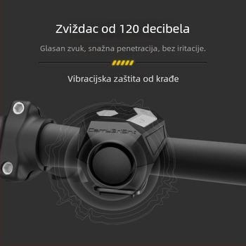 Cetvero-lampene svjetlosne signalne lampe za bicikl i električno vozilo sa zvonom — podijeljeni dizajn, bežično upravljanje, 600mAh baterija, ugradnja bez žica