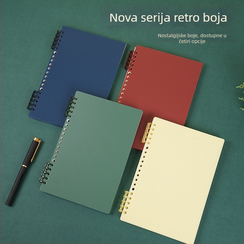 Notes s izmjenjivim jezgrom za gimnazijske učenike, 60 listova, otisnuti logotip, mogućnost prilagođavanja