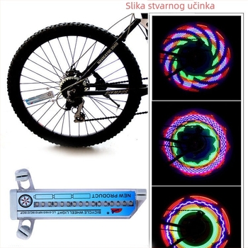 LED svjetla za kotače bicikla, Fujizhe, 16 parova LED, 136 g, Mogućnost prilagodbe