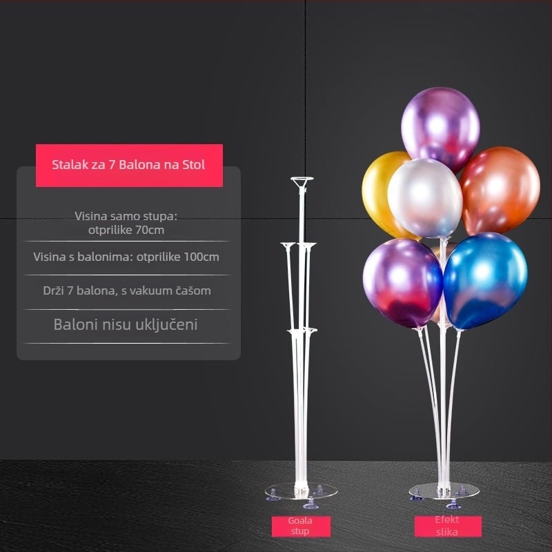 Stalak za balon kolonu za dekoraciju zabava, kolona za balone koja usmjerava put i podrška stolu s balonima za vjenčanja i rođendane