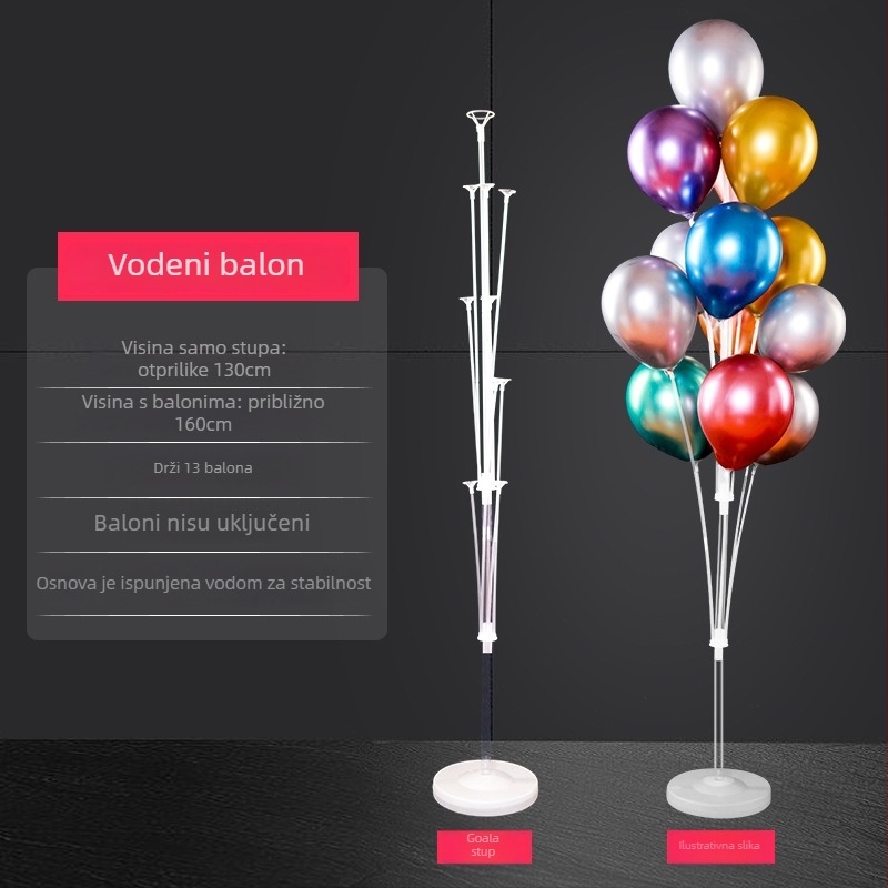 Stalak za balon kolonu za dekoraciju zabava, kolona za balone koja usmjerava put i podrška stolu s balonima za vjenčanja i rođendane