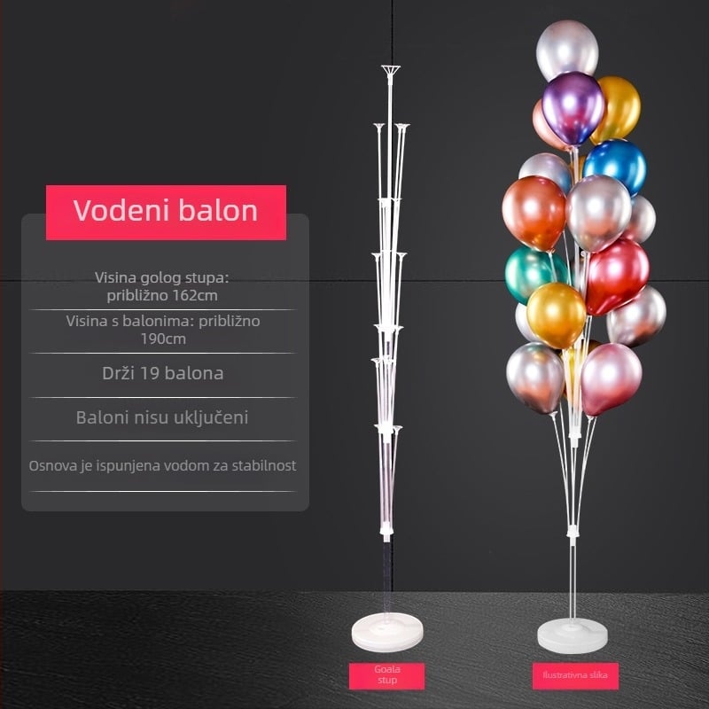 Stalak za balon kolonu za dekoraciju zabava, kolona za balone koja usmjerava put i podrška stolu s balonima za vjenčanja i rođendane