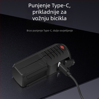 Prednja svjetiljka za bicikl USB punjenje za noćnu vožnju, visoka jas MTB svjetlo upozorenja; prilagodba dostupna; nije uvezeno; bez privatnih marki.