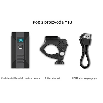 Prednje svjetlo za bicikl – USB punjivo LED, kompatibilno s planinskim biciklima, visoke svjetline za noćnu vožnju