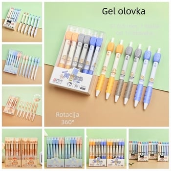 360° rotirajuća gel olovka kamen-papir-škare, kreativni pritisak, 0,5 mm, za učenike i ispite