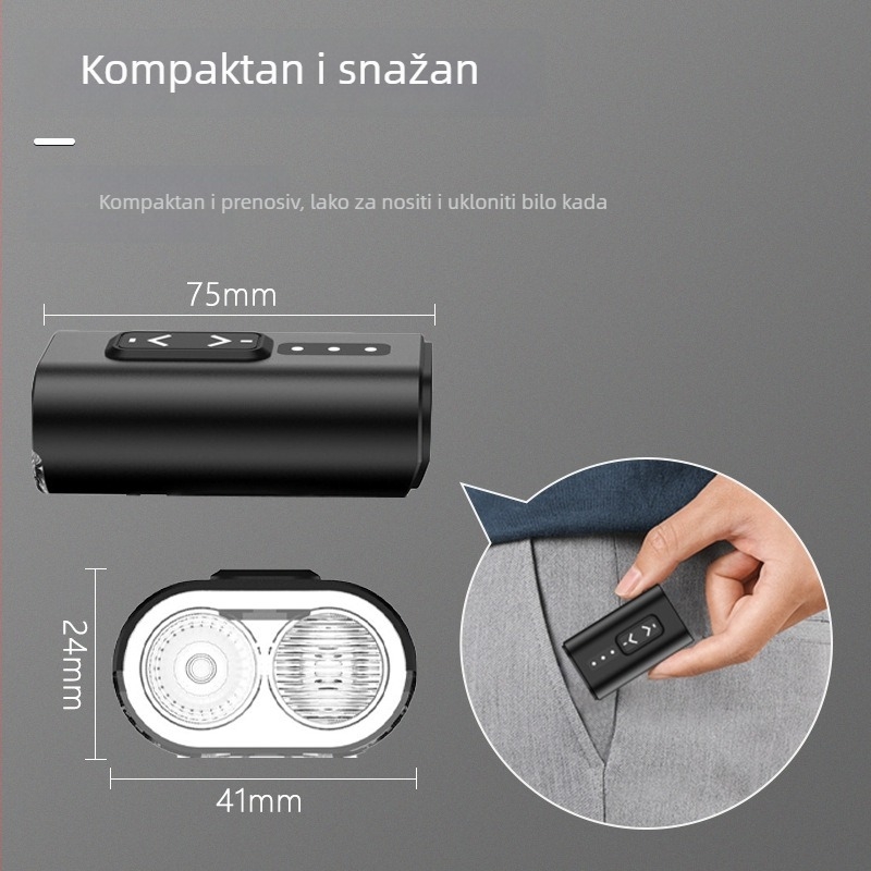 SZFJ Prednje svjetlo za bicikl — aluminijska legura, IPX5 vodootpornost, visoka svjetlost, 2000mAh baterija, podesivo