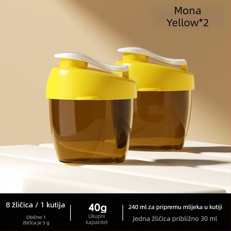 Dječja prenosna kutija za prah mlijeka – prijenosna, zatvorena, otporna na vlagu; Marka Wavelet Elephant; Pogodno za novorođenčad do 3 godine; za mliječni prašak i rižin prašak; Stil kutije: Drugo