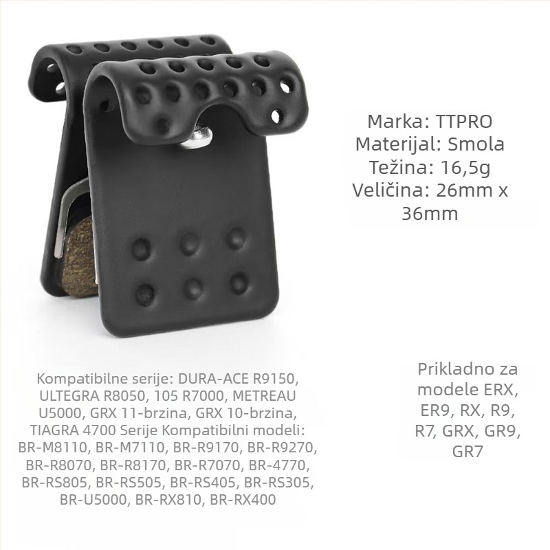 Disk kočione pločice za cestovni bicikl L-TWOO, hidraulične, smolnog materijala, kompatibilne RX R9 R7 R5