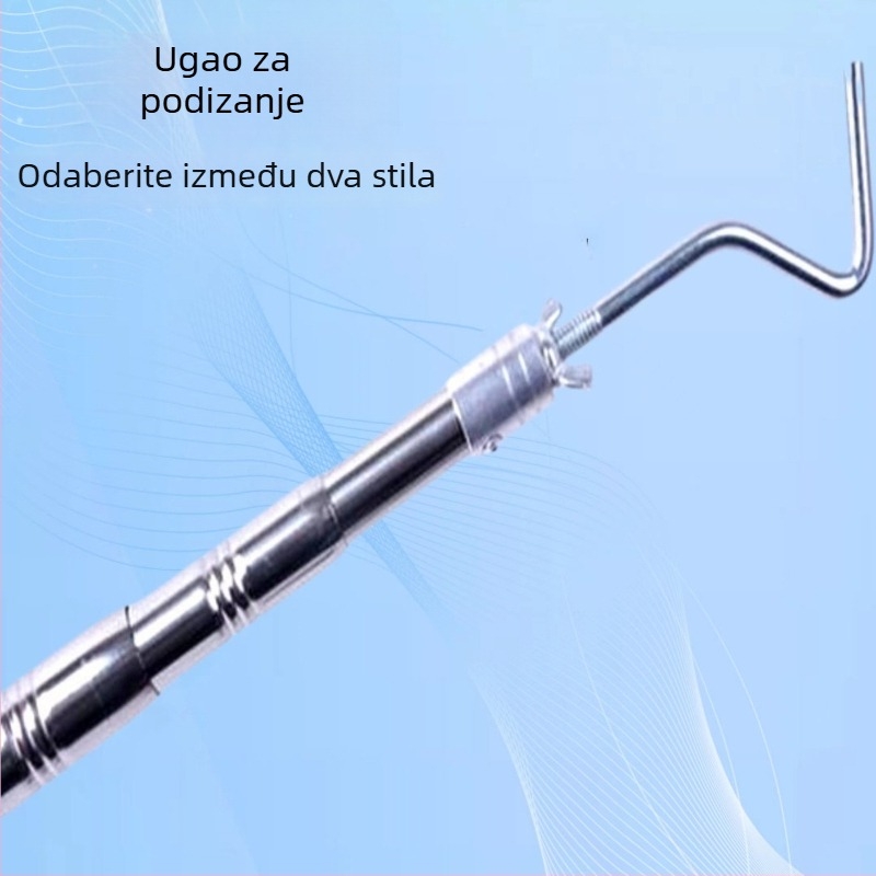 Teleskopska šipka za kavez za ribnjak — nehrđajući čelik, proširiva, Eight-pin Fishers