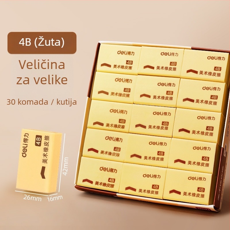 Deli 7535/7534 gumica, pravokutnog oblika, materijal: guma/plastik, za umjetnost i školu