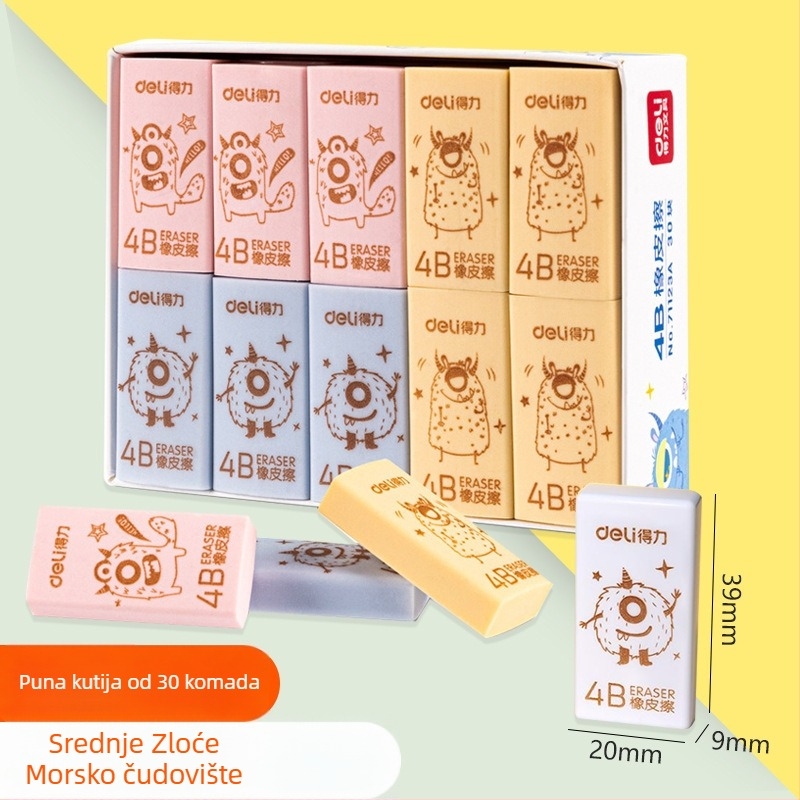 Deli 7535/7534 gumica, pravokutnog oblika, materijal: guma/plastik, za umjetnost i školu