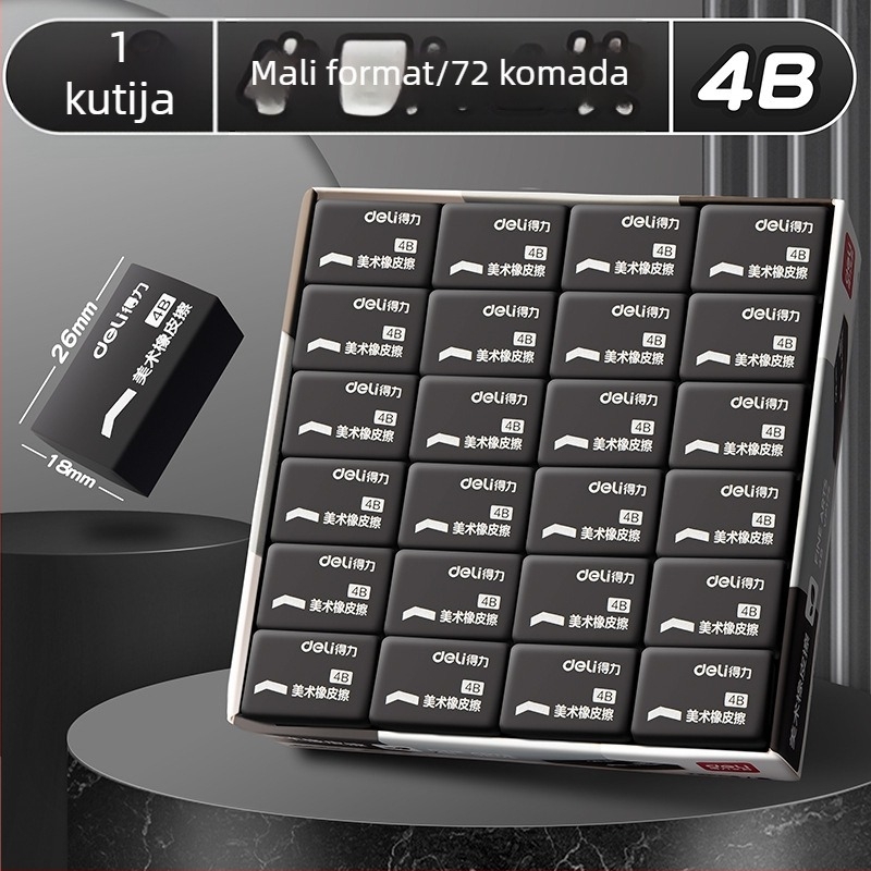 Deli 7535/7534 gumica, pravokutnog oblika, materijal: guma/plastik, za umjetnost i školu