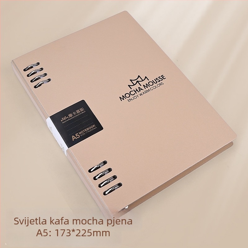 Bilježnica s listovima za slobodno slaganje, odvojiva prstenasta veza i spiralno povezivanje, 20/26 rupa, papir