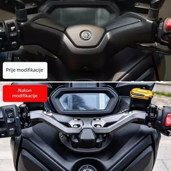 XMAX300 kovan aluminijski upravljač - izravna montaža, modificirani cijev upravljača, prilagođena obrada