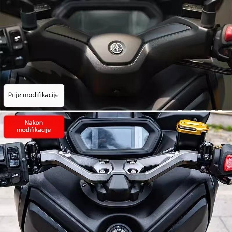 XMAX300 kovan aluminijski upravljač - izravna montaža, modificirani cijev upravljača, prilagođena obrada