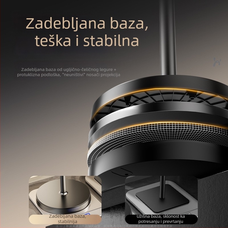 Podna stalka za projektor s nosačem tanjura za montažu, skriveno podizanje i nagib, bez bušenja