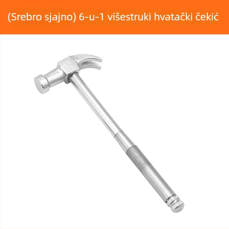 6-u-1 multifunkcijski čekić s glavom od željeza i križnim odvijačem