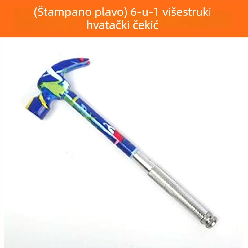6-u-1 multifunkcijski čekić s glavom od željeza i križnim odvijačem
