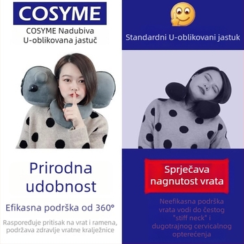 COSYME napuhljiva U-oblik jastučić za vrat — PVC, debljina 0.3, težina 0.3, model COSYME