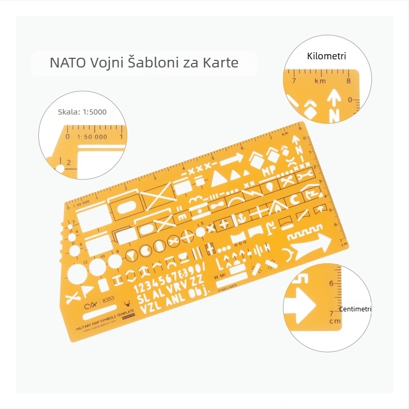 CYA 8353 Plastično pravokutno ravnalo s centimetarskim mjerenjem i otisnutim logom