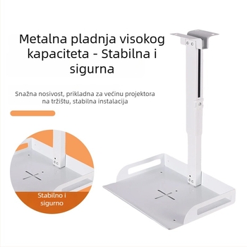 Zidni nosač projektora s teleskopskom podiznom pločom — za projektor i kameru, neutralna marka