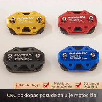 CNC aluminijski poklopac posude ulja kočnice Yamaha Nmax — estetska prilagodba