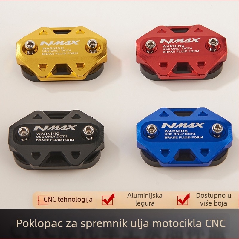 CNC aluminijski poklopac posude ulja kočnice Yamaha Nmax — estetska prilagodba