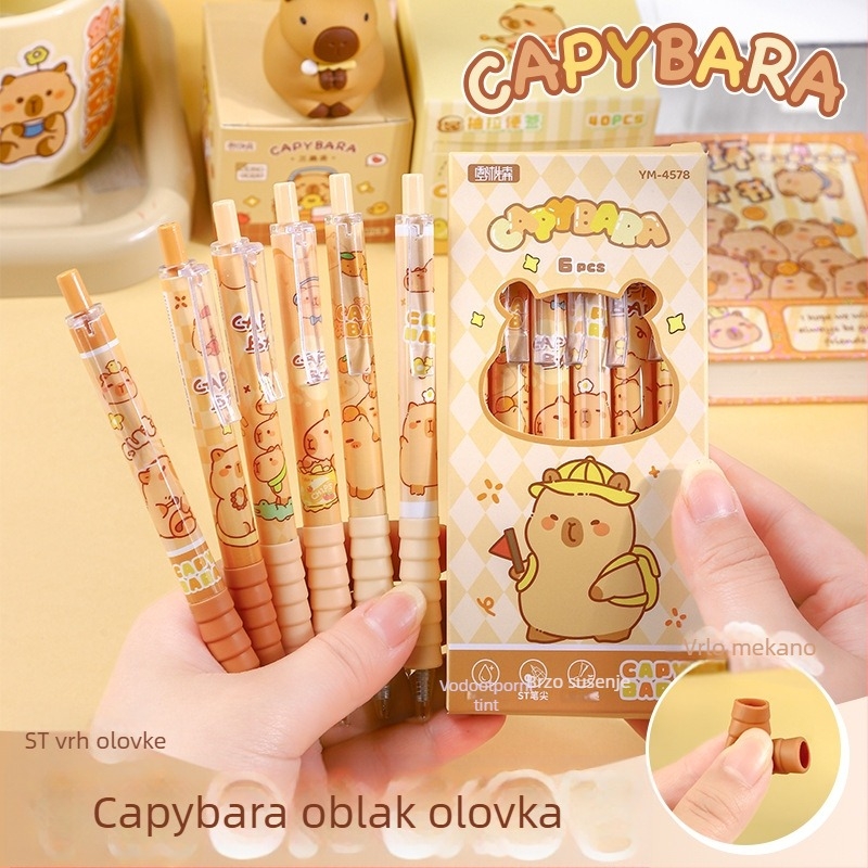 Ke chen Cartoon serija pera s mekanim gripom - ST vrh, plastično kućište, u kutiji, zatvaranje pritiskanjem