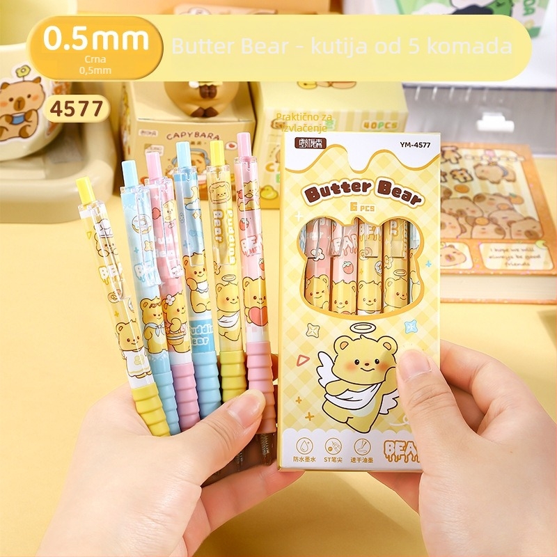 Ke chen Cartoon serija pera s mekanim gripom - ST vrh, plastično kućište, u kutiji, zatvaranje pritiskanjem