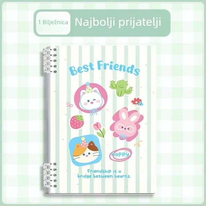 Beležnica s temom kućnih ljubimaca, format B5, odvojivi listovi, linijske stranice, INS stil, prijenosni planer