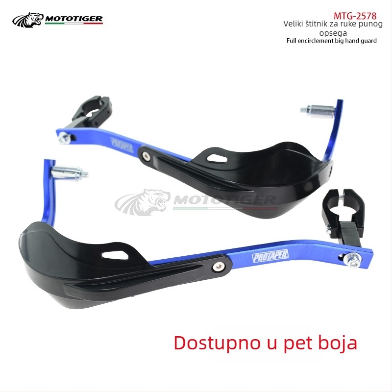 Univerzalna zaštita za ruke na motociklu s dizajnom roga, za off-road i gradsko vožnju, zaštitna cijev od aluminijske legure