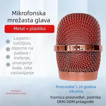 Bežični mikrofon s mrežicom protiv vjetra Q7, metalna mrežica s plastičnim prstenom; Yuyao marka; model Q7; izrada: toplinski obrađena čelična mreža, elektroplatiranje, bojenje