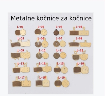 Kočiona pločica za planinski bicikl, bakrena podloga, potpuno metalna konstrukcija, marka Changqi, model 012, mehaničko kočenje, tip: blok kočnice