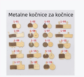 Kočiona pločica za planinski bicikl, bakrena podloga, potpuno metalna konstrukcija, marka Changqi, model 012, mehaničko kočenje, tip: blok kočnice