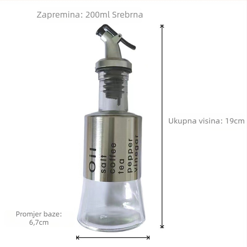 Staklena boca za tekuće začine s logom – nepropusna, modern stil