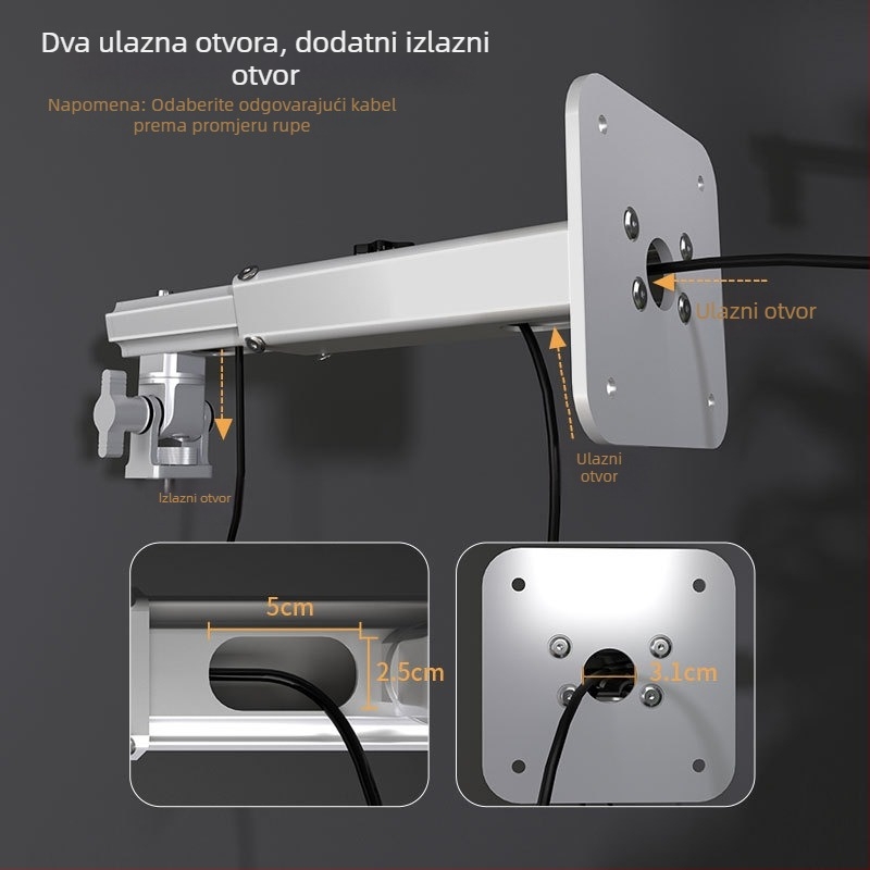 Cine teški zidni nosač za projektore – kompatibilan sa Siying PH36, XGIMI RSpro3, Dangbei X5 i Hisense projektorima