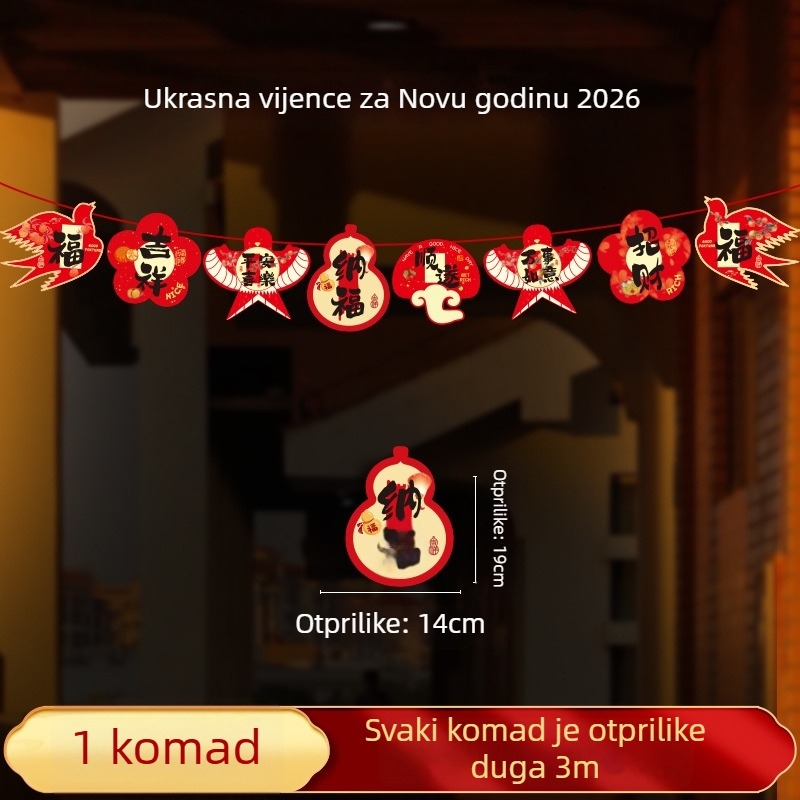 Kartonska viseća dekoracija - Godina konja 2026 - Proljetni festival, rekvizit za scenografiju, pozadinska dekoracija
