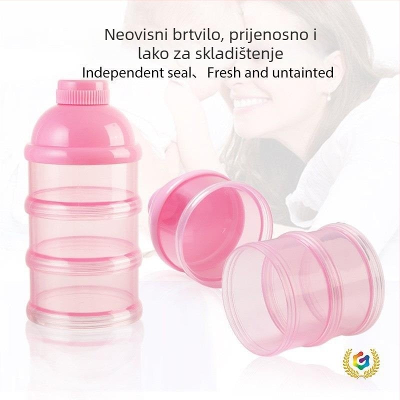 Kutija za skladištenje bebinog praška, višeslojna (3- ili 4-slojna), okretna, s odvojivom PP konstruktivijom.