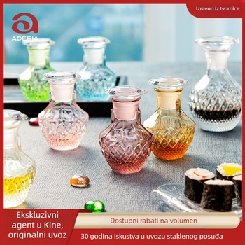 Aderia Kristalno staklena boca za ulje i ocat – boca za tekuće začine, pogodna za darivanje na sajmovima i poslovnim poklonima