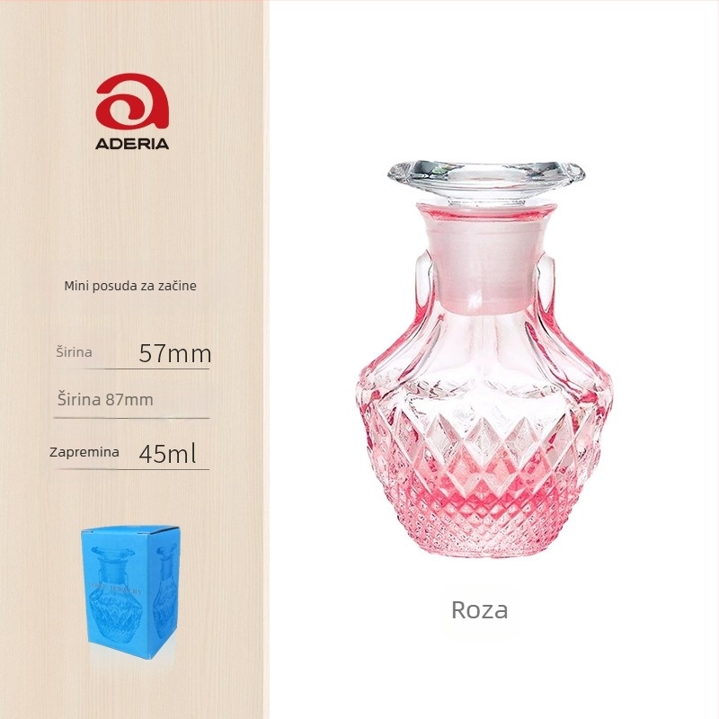 Aderia Kristalno staklena boca za ulje i ocat – boca za tekuće začine, pogodna za darivanje na sajmovima i poslovnim poklonima